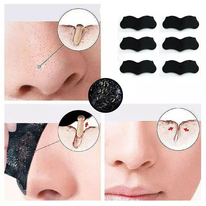 Bamboo Charcoal Blackhead Remover Mask Black Nose Sticker Deep Clean Strip