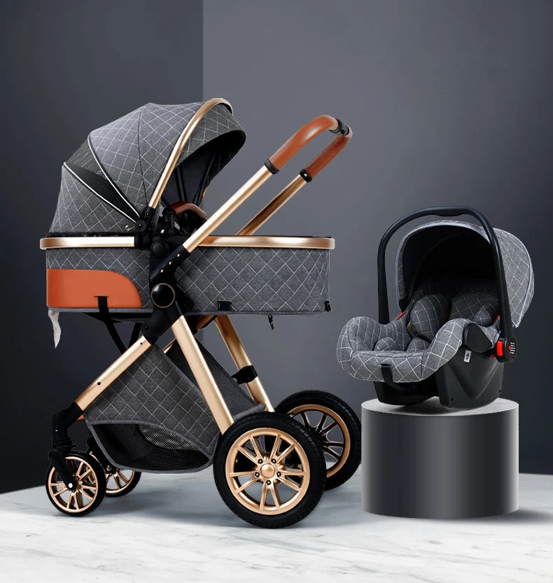 2024 New baby stroller High landscape 3 in 1 baby carriage Luxury Baby Pushchair Baby Cradel Infant Carrier kinderwagen baby car