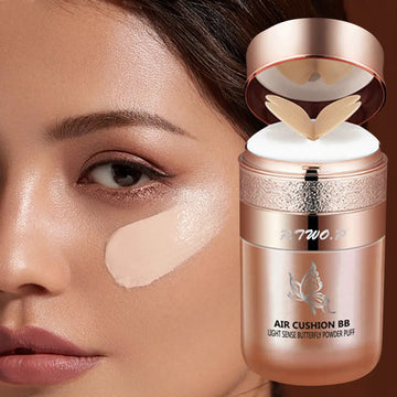 Air Cushion BB Cream Butterfly Powder Puff Foundation Concealer Waterproof Makeup Cosmetics