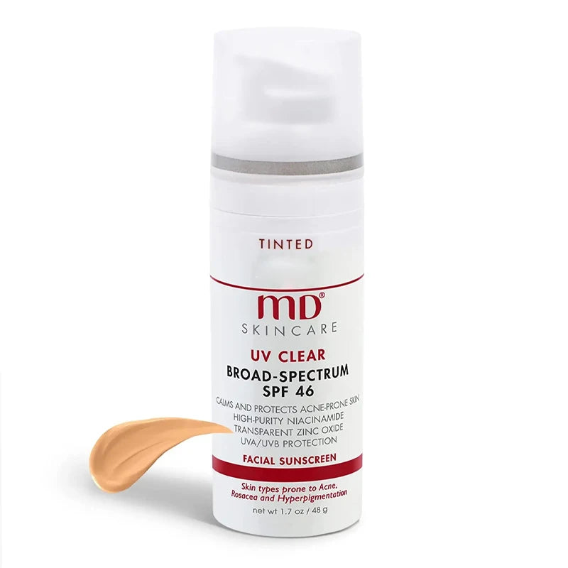 Tined Md Skincare Uv Clear Broad-Spectrum Facial Sunscreen Skin Type Prone To Acne 48g