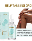 Natural LANTHOME Self-Tanning drops with Face Tan Drops: Dark Self-Tanning Serum for Face and Body 30ml