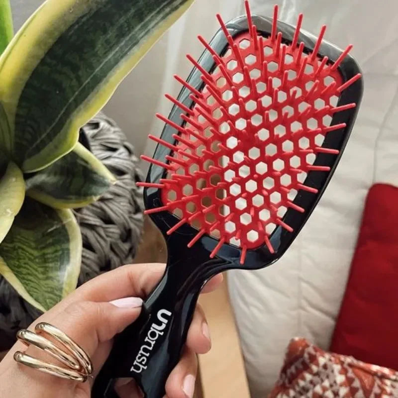 FHI HEAT Unbrush Hair Comb Hairbrush Hollow Out Massage Combs  Hair Brush