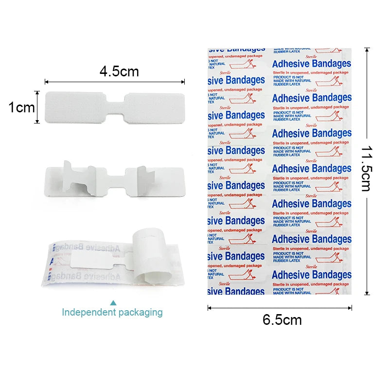 40pcs Suture Free Band-Aids Knife Wound Incised Wound Bandage Waterproof Zipper Band Aid  Medical Plaster First Aid Kit A1669