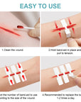 30pcs Zipper Band-Aid Medical Adhesive Bandage Sutured Band Aids Zipper Bandaid Sterile Bandages Promote Wound Healing A1668