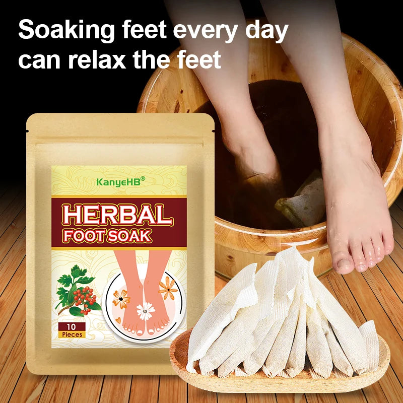 10pcs=1bag Herbal Foot Soak Bag, Sichuan Pepper Wormwood Foot Bath Bag Improve Blood Circulation Relax Body Spa Product W027