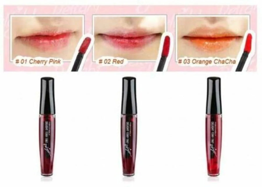 TONYMOLY Delight Tony Tint 3pcs Long-Lasting Liquid Lipstick Waterproof Sexy Matte Lip Gloss