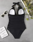 One Piece Swimsuit New Summer Swimwear Push Up Plus Size Bikini Solid Bathing Suits Beachwear Monokini Swimsuit Woman