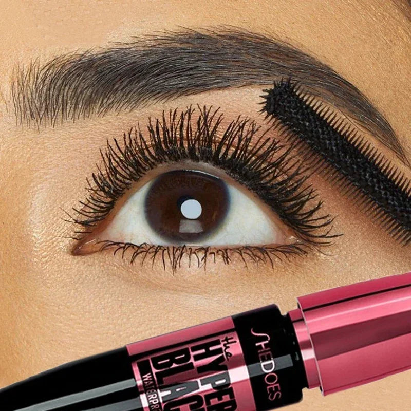 Waterproof Black Mascara,  4D,  Curling,  Thick,  Quick Drying Non-blooming Mascara