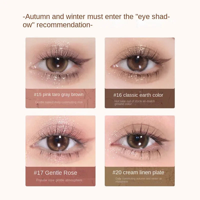 JUDYDOLL 7 Colors Eyeshadow Palette Blush Highlighting and Contouring Delicate Matte Pearlescent Gliter for Eyes Makeup