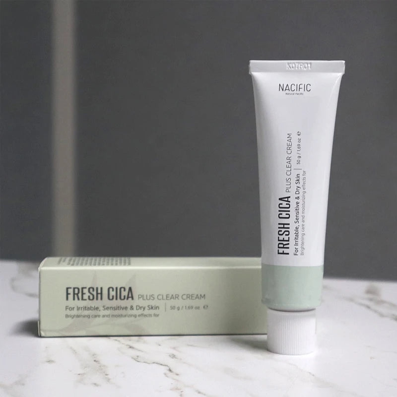 Nacific Fresh Cica Plus Clear Cream Soothes For irritable, sensitive,Dry Skin  Repair Redness 50g