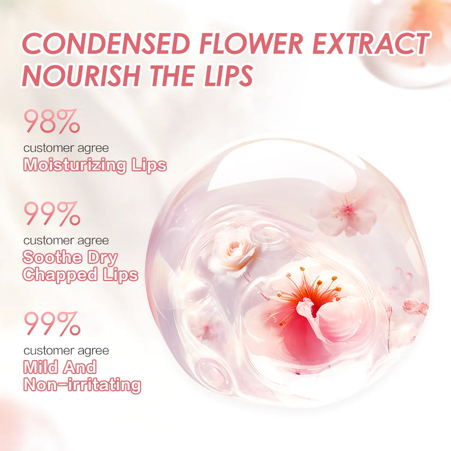 CARSLAN Color Lip Balm Flower Essence Extra Moisturizing Natural Makeup Lip Care