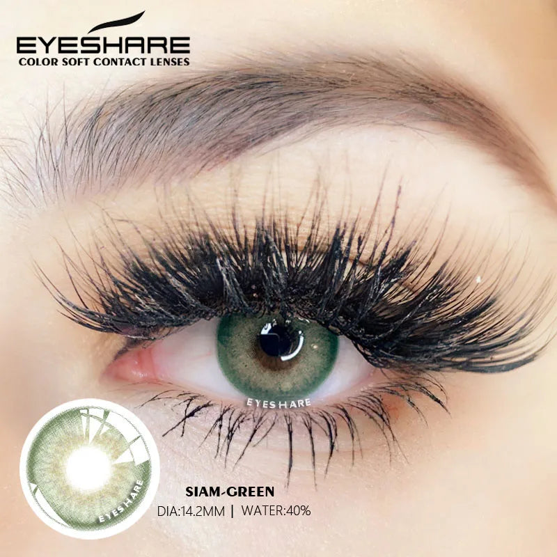 EYESHARE 1pair Colored Contact Lenses for Eyes Natural Contacts Lens