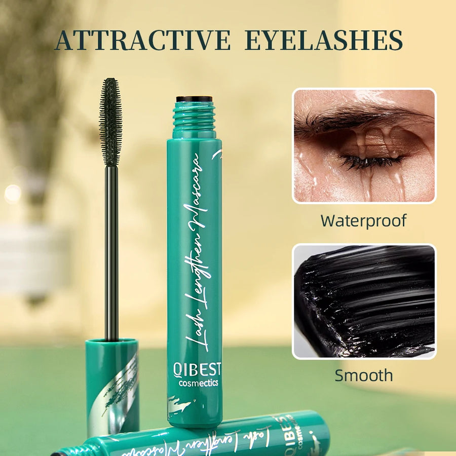 QIBEST 4D Black Mascara Curling  Waterproof Long-Wearing Mascara