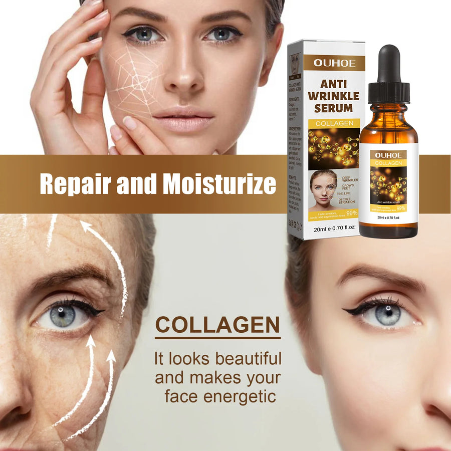 Wrinkle Remover Face Serum Lift Firm Collagen Serum Dark Essence Face Skin Care 20ml