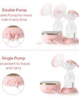 NCVI Double Electric Breast Pump: 4 Modes & 9 Levels, Includes 4 Size Flanges & 10pcs Breastmilk Storage Bags