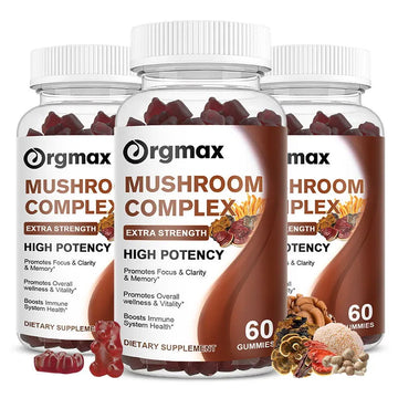 Free shipping  Mushroom Complex For Brain Booster Multi-Vitamin Supplement one Bottle