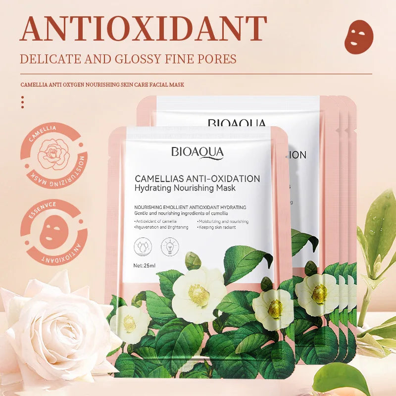 BIOAOUA Camellia Moisturizing Skin Care Set Face Masks Kits