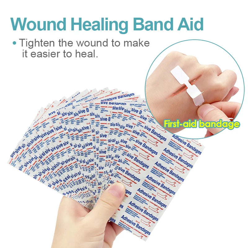 20pcs Suture Free Band-Aid Cut Wound Adhesive Bandage Medical Sterile Sticking Plaster Zipper Band Aid Incised Wound Tape A1667