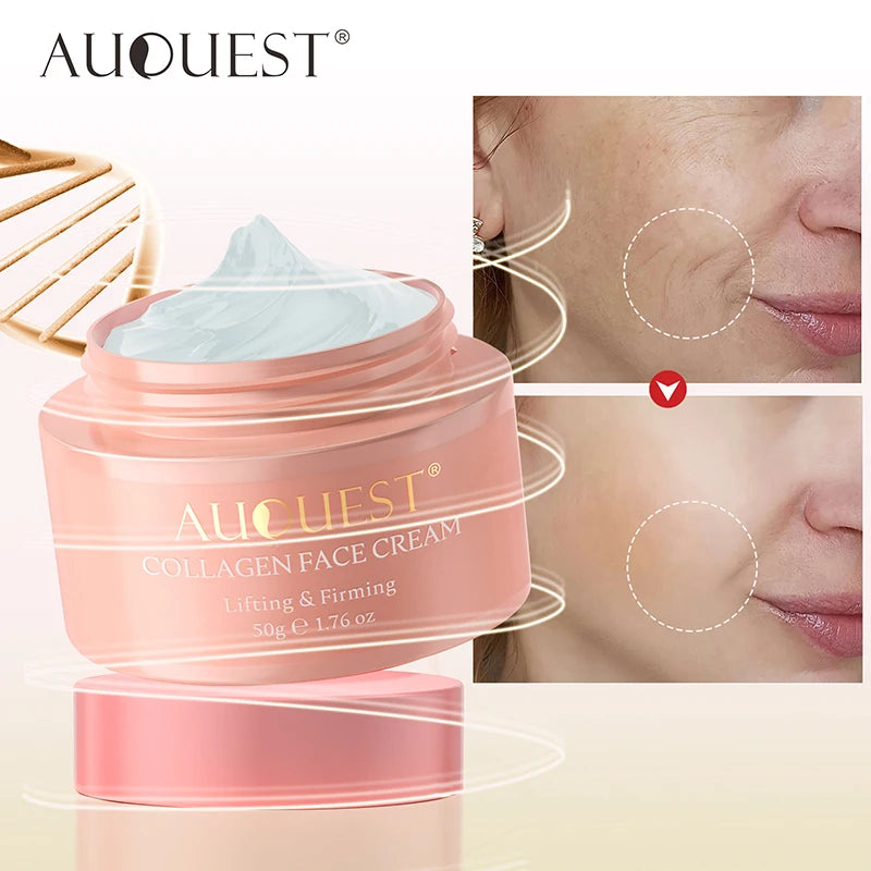 AUQUEST Collagen Anti-Wrinkle Face Cream Whitening Cosmetic Skin Care 50gm