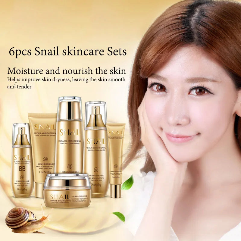 Snail Anti-aging Skin Care Moisturizing  Facial Cleanser Toner Face Care