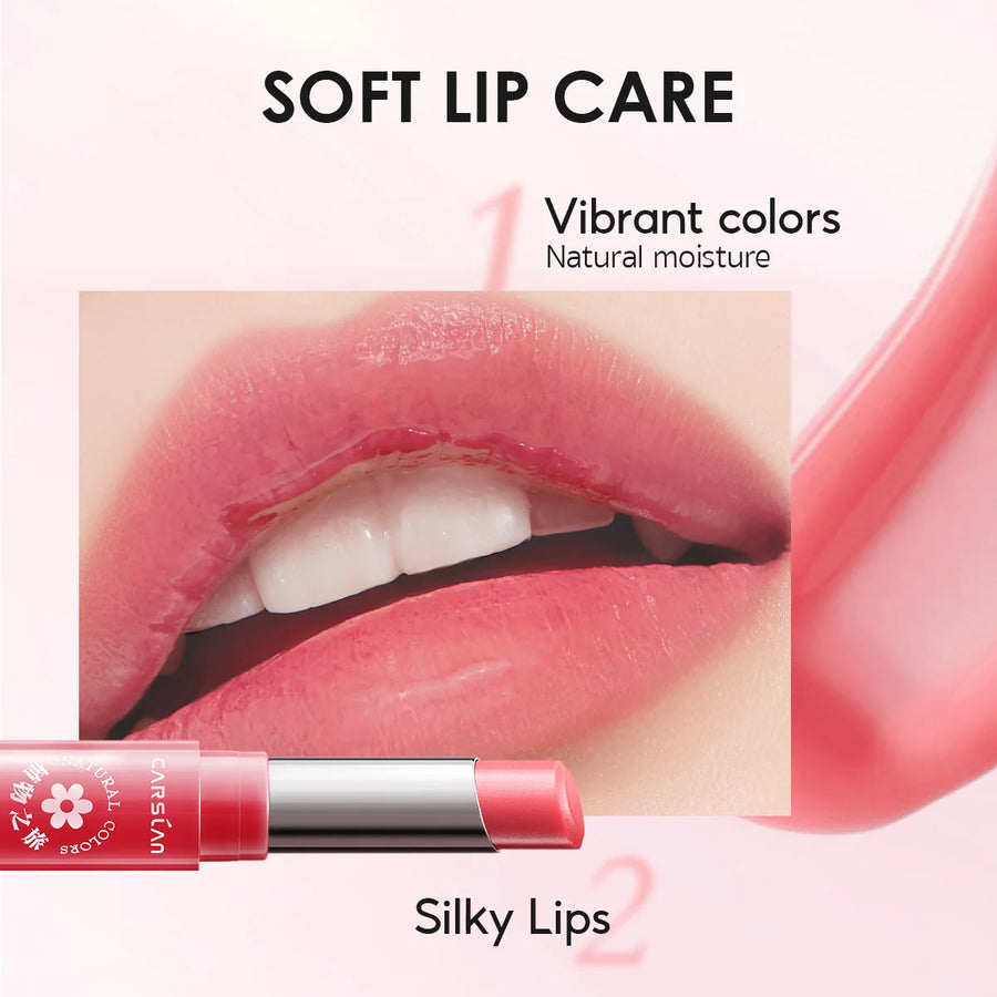 vvCARSLAN Flower Essence Tinted Lip Balm Natural Lasting Moisturizing Women Makeup