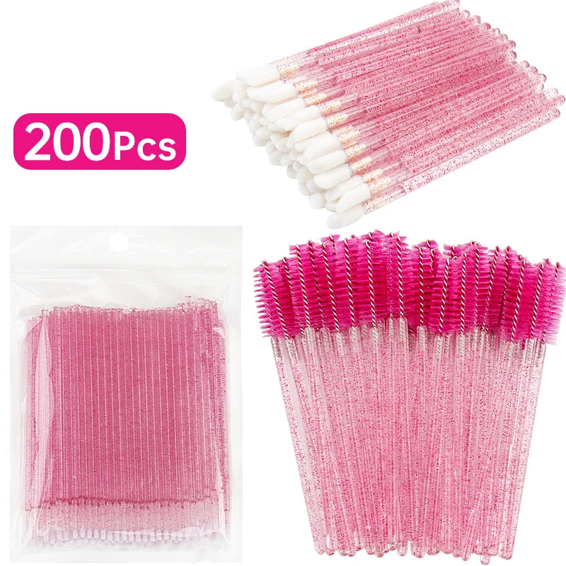 Skin Help Zone Disposable Crystal Brushes Set Eyelash Lip Microbrush