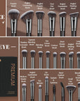 MAANGE Professional Gift Box 25 Pieces Makeup Brushes Kit For Face and Eye Beauty