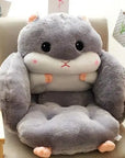 Winter Cute Office Cushion Plush Backrest One Piece Seat Cushion Cushion Lumbar Backrest Chair Small Cushion Thickened Cartoon