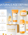 Vitamin C Skincare Set Moisturizing Face Serum Eye Cream 5Pcs