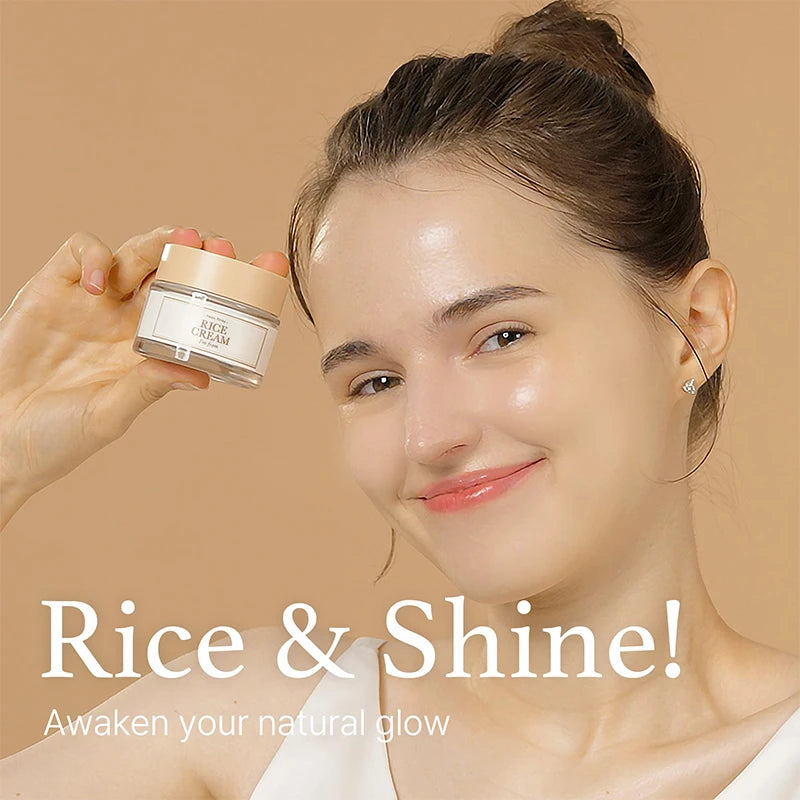 Rice Cream Hydrating Moisturizing Firming Oil Control Brightening Improving Yellow Gas Depth Nourishment Essence Face Cream