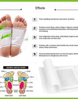 Korea Kinoki Foot Patch Deep Detox 100pcs=100pcs Patches+100pcs Adhesives Body Toxins Pad