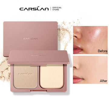 CARSLAN Long-lasting Oil Control Pressed Powder Matte Waterproof Conceale Makeup