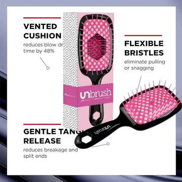 FHI HEAT Unbrush  Hair Brush Hair Comb Hollow Makeup Comb Hairbrush