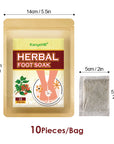 10pcs=1bag Herbal Foot Soak Bag, Sichuan Pepper Wormwood Foot Bath Bag Improve Blood Circulation Relax Body Spa Product W027