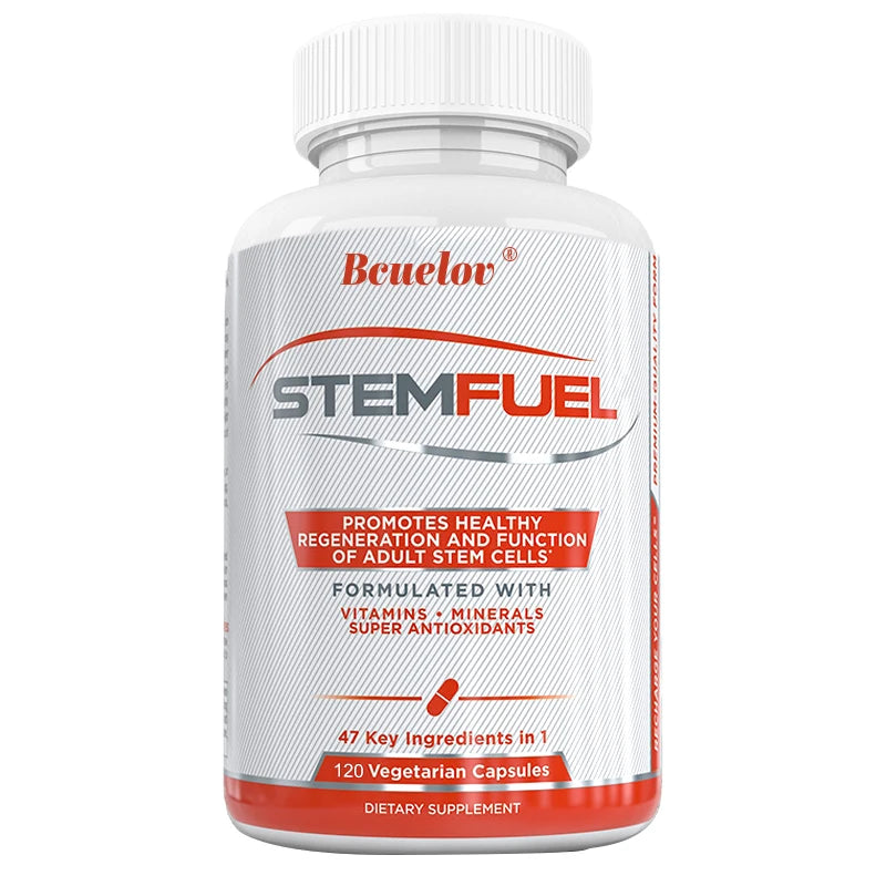 STEMFUEL Promotes Healthy Regeneration Stem Cells Formulated With Vitamins 120 Vegetarian Capsules