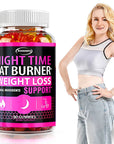 Women's Nighttime Fat Burner Weight Loss Vegetable Capsule Natural Ingredients 60 Gummies