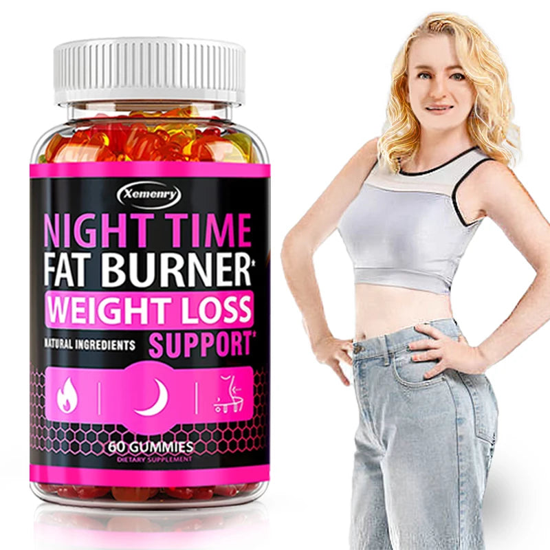 Women's Nighttime Fat Burner Weight Loss Vegetable Capsule Natural Ingredients 60 Gummies