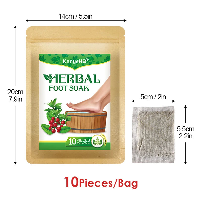 10pcs=1bag Chinese Style Foot Bath Bag Sleep Aid Relax Foot Clearing Damp Dispel Cold Herbal Foot Soak Bag Body Health Care W025