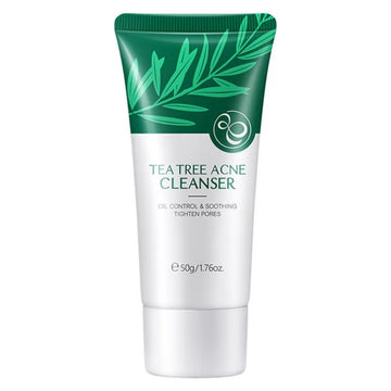 Tea Tree Acne Cleanser Soothing Facial Wash with Beads for Oil Control 50g