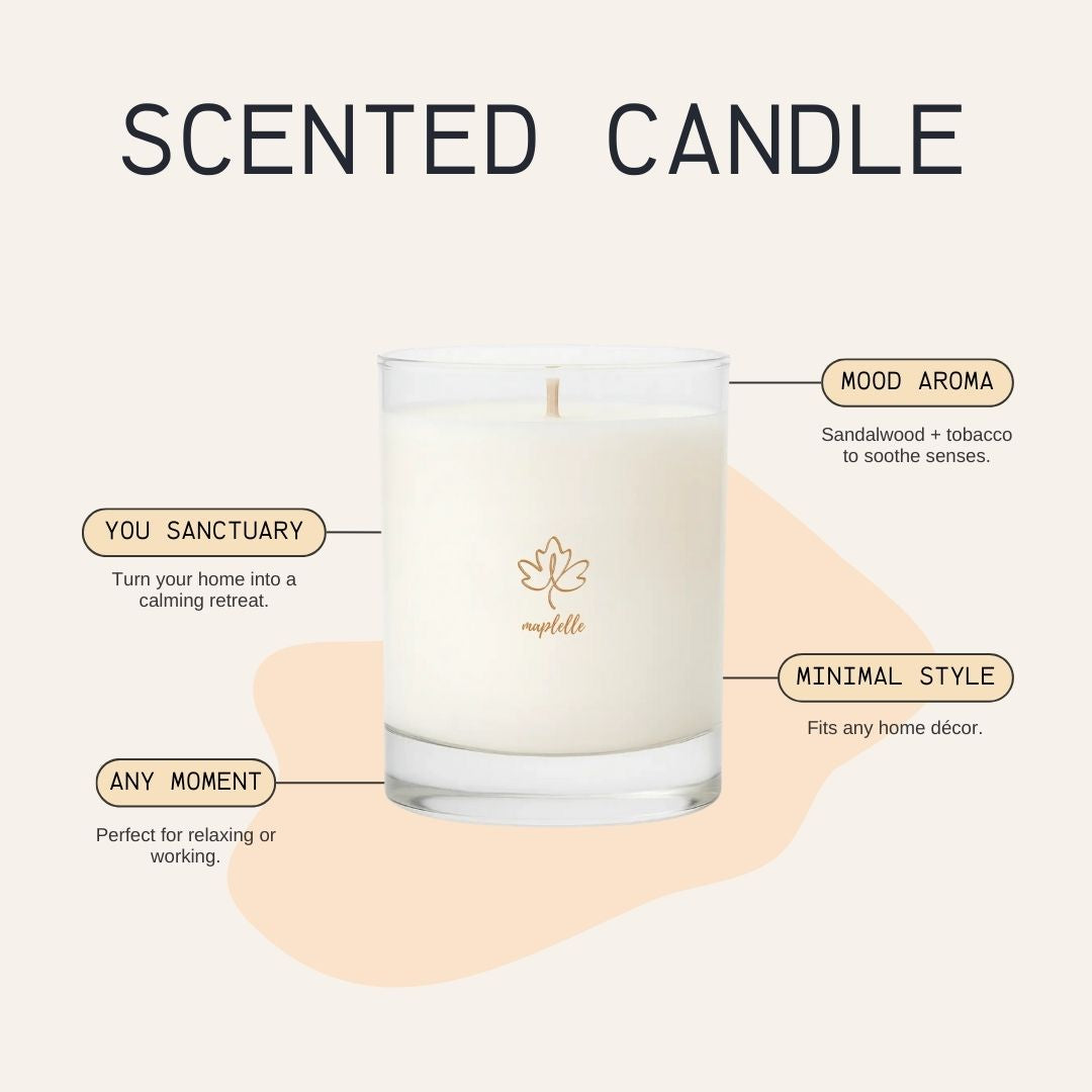Scented Candle - Sandalwood + Tobacco