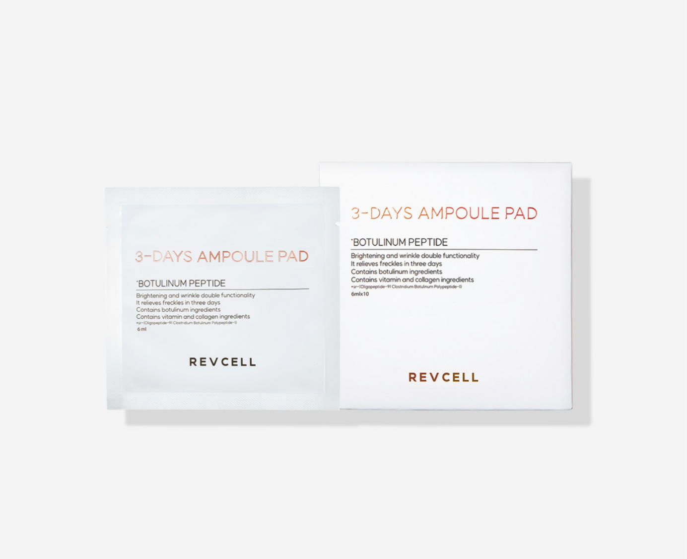 Revcell 3-Days Ampoule Pad (10 Pouches) | Intensive Firming & Brightening Mask