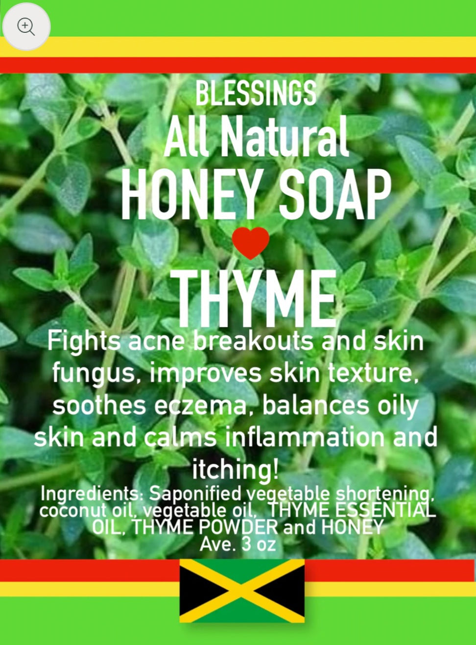 Blessings All Natural Honey Soap Thyme