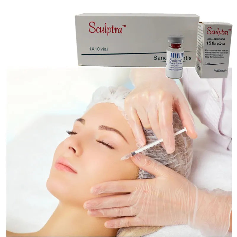 Sculptra 5ml Poly L-Lactic Acid & Hyaluronic Acid Injectable Dermal Filler – Collagen Stimulating Facial Rejuvenation