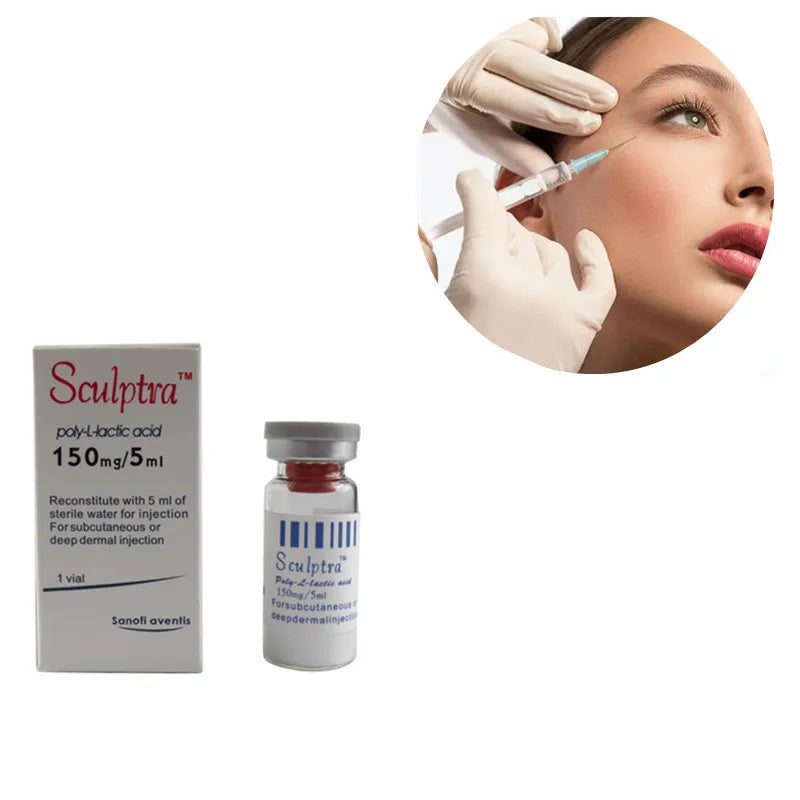 Sculptra 5ml Poly L-Lactic Acid & Hyaluronic Acid Injectable Dermal Filler – Collagen Stimulating Facial Rejuvenation