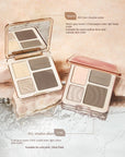 Judydoll 3D Highlighter Contour Bronzer Palette Nude Makeup Natural Color Rendering Long-Lasting Waterproof Cosmetics