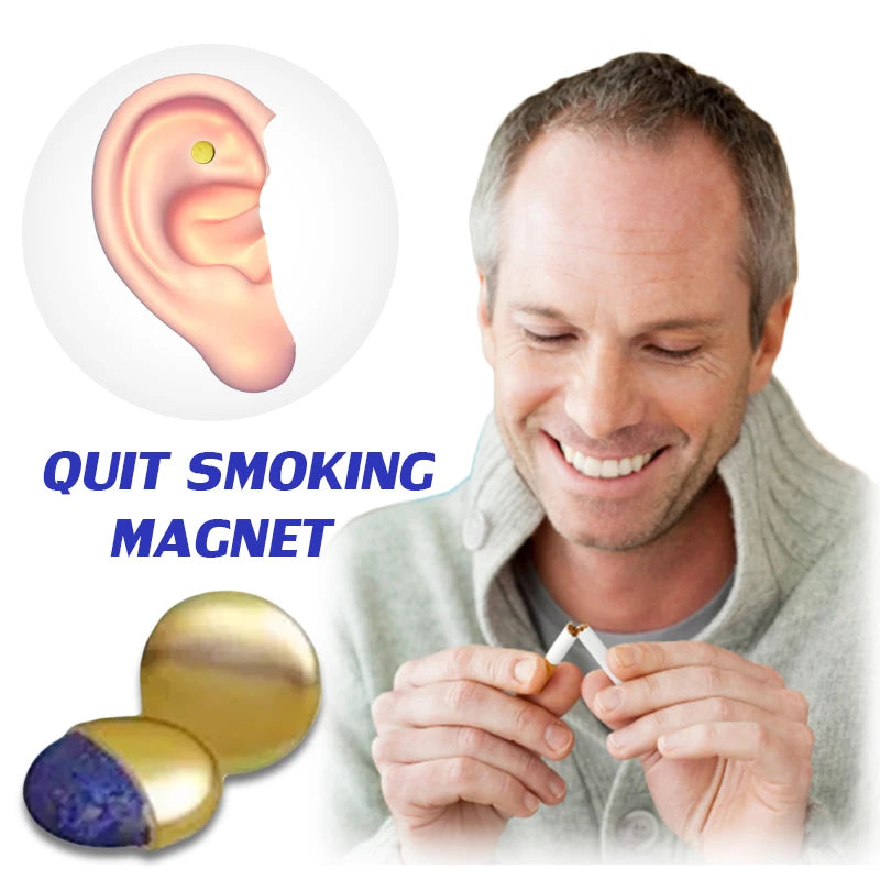 6pcs=3pairs Quit Smoking Magnet Smoking Cessation Magnet Ear Acupoint Therapy Stop Smoking Patch Suppress Smoking Desire A380