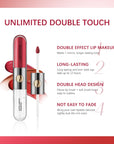 Kiko Double Head Lip Glaze Long Lasting Lip Gloss with Top Coat Color 6