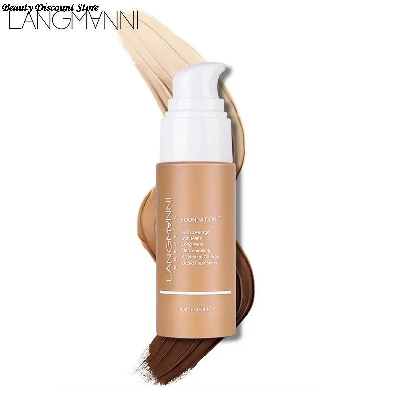 Liquid Foundation Full Concealer Coverage Matte Soft Texture Base Makeup Oil-control Foundation Cream Long Lasting Face Cosmetic