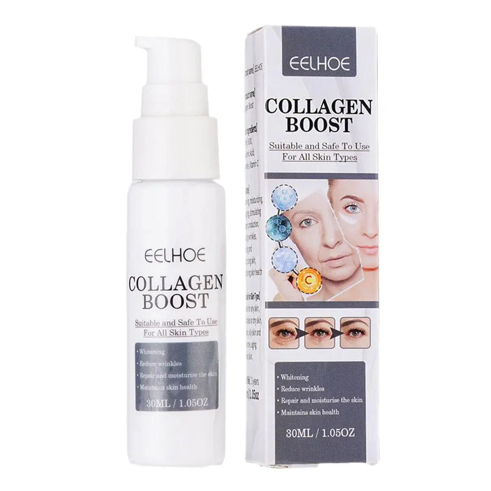 EELHOE 30ml Collagen Boost Serum Anti-Aging Dark Spot Corrector Wrinkl ...