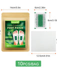 10pcs=1bag Bamboo Foot Patch Deep Cleaning Body Detox Clearing Damp Detox Foot Patch Healthcare Improve Sleep Bad Breath W029